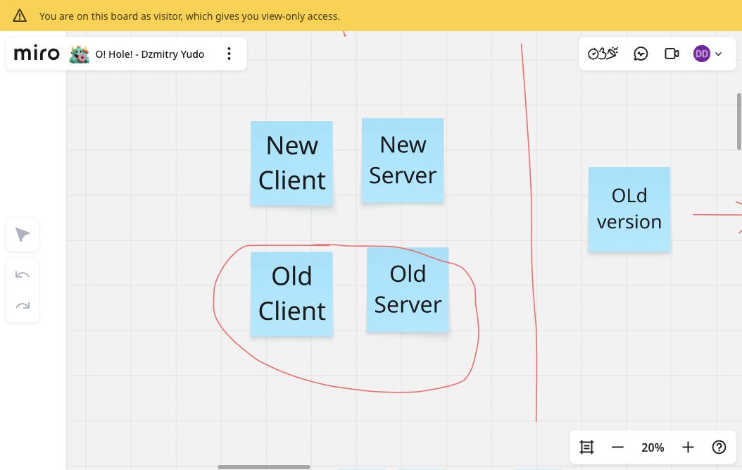 Old and new client server notes